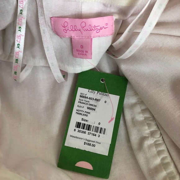 Lilly Pulitzer Franco Dress Hotty Pink Twirlers - Picture 6 of 6